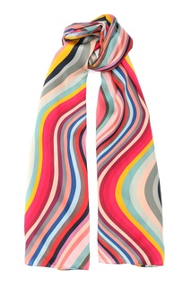 Шелковый шарф с узором Paul Smith