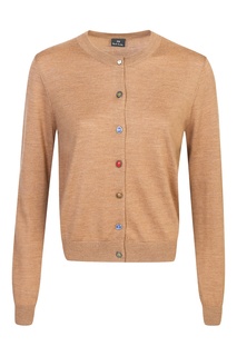 Коричневый кардиган с фигурными пуговицами Paul Smith