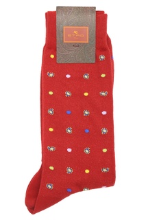 Красные носки с рисунком Etro