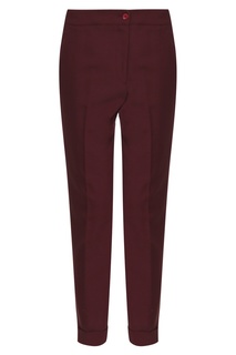 Бордовые брюки с подворотами Etro