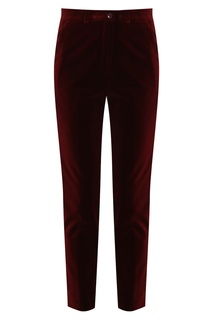 Бархатные брюки бордового оттенка Etro