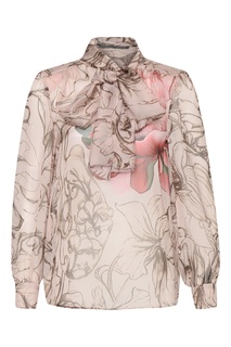 Шелковая блузка с цветочным принтом Alberta Ferretti