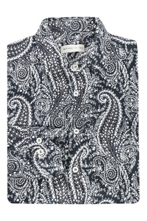 Черно-белая рубашка с узором Etro