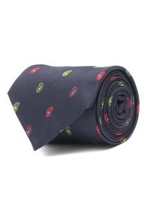 Черный галстук с контрастным узором Etro