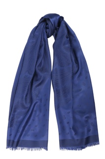 Синий шарф с узором «пейсли» Etro