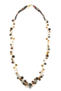 Длинное ожерелье с шелком и бусинами Etro