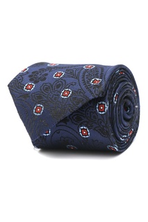 Синий галстук с комбинированным узором Etro
