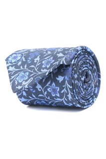 Синий галстук с цветочным принтом Etro