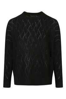 Черный джемпер ажурной вязки Etro