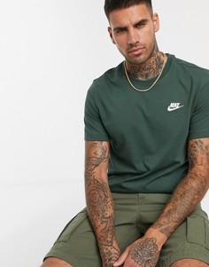 Зеленая футболка с логотипом Nike Club
