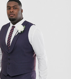 Жилет скинни малинового цвета ASOS DESIGN Plus wedding - Красный