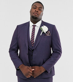 Свадебный приталенный пиджак из саржи ягодного цвета ASOS DESIGN Plus - Красный