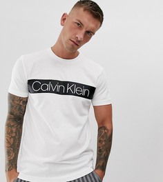 Белая футболка в полоску с логотипом Calvin Klein эксклюзивно для ASOS - Белый