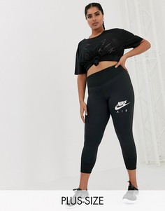 Черные леггинсы Nike Air Running Plus - Черный