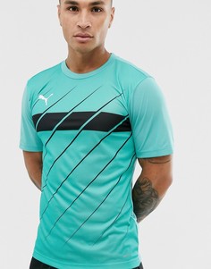 Синяя футболка с принтом Puma Football play - Синий