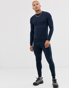 Темно-синий обтягивающий спортивный костюм ASOS DESIGN - Темно-синий