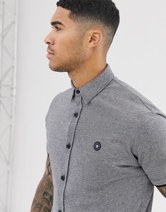 Серая рубашка из пике с короткими рукавами Jack & Jones Core - Серый