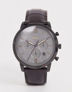 Часы с кожаным ремешком Fossil FS5579 Neutra Chrono 44 мм