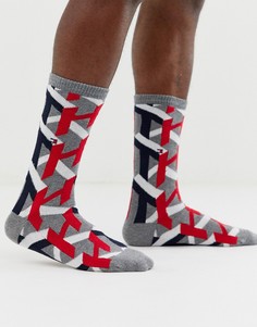 Серые носки с логотипом Tommy Hilfiger 3D TH - Серый