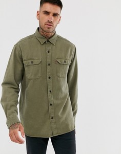 Рубашка оливкового цвета с логотипом на ярлыке Levis jackson - Зеленый Levis®