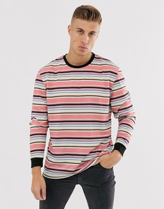 Свободный лонгслив в полоску ASOS DESIGN - Мульти