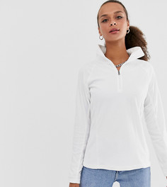 Белый флисовый топ с короткой молнией Columbia Glacial - Белый