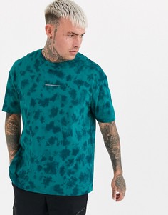 Зеленая oversize-футболка с принтом тай-дай Good For Nothing - Зеленый