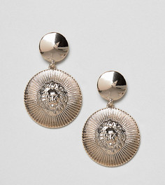Серьги-подвески в форме диска Missguided - Золотой