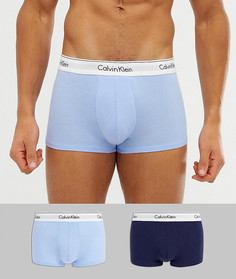 Набор из 2 боксеров-брифов с заниженной талией из эластичного хлопка Calvin Klein Modern - Мульти