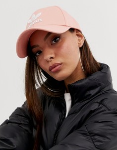 Розовая кепка с логотипом adidas Originals - Розовый