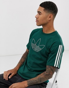 Зеленая футболка с логотипом adidas Originals - Зеленый