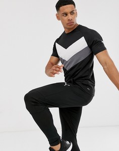 Черная футболка в стиле колор блок Puma Training reactive - Черный