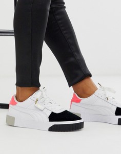 Белые кроссовки в стиле колор блок Puma Cali Remix - Мульти