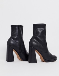 Черные ботильоны на платформе ASOS DESIGN Embassador - Черный