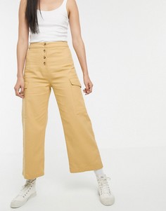 Широкие джинсы с пуговицами ASOS DESIGN - Желтый