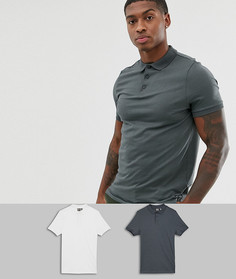 Поло из органического хлопка ASOS DESIGN Набор из 2 шт. со скидкой