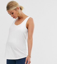 Белая майка из органического хлопка ASOS DESIGN Maternity ultimate