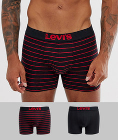 Боксеры-брифы (черный/в полоску) Levis Набор из 2 пар со скидкой Levis®