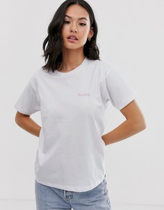 Футболка с принтом дней недели ASOS DESIGN - Белый
