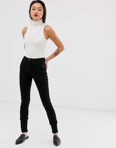 Черные джинсы скинни с завышенной талией Selected Femme - Черный