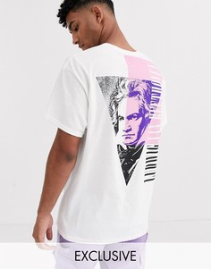 Белая футболка с принтом beethoven Reclaimed Vintage - Белый