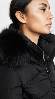 Add Down Down Coat With Detachable Fur Hood