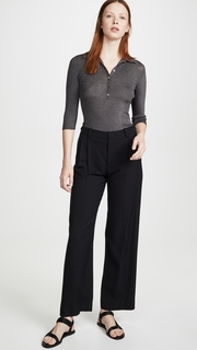 Jonathan Simkhai Metallic Rib Henley Tee