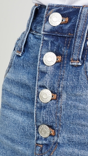 Madewell Frisco A-Line Skirt With Button Front