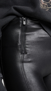 SPANX Zip Detail Faux Leather Leggings