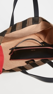 What Goes Around Comes Around Fendi Red Pequin Tote Bag Small