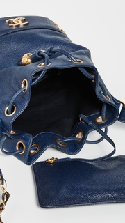 What Goes Around Comes Around Chanel Navy Caviar Bucket