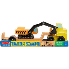 Трейлер и экскаватор Melissa & Doug