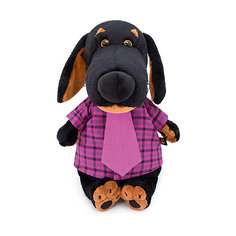 Мягкая игрушка Budi Basa Собака Ваксон в рубашке и галстуке, 25 см