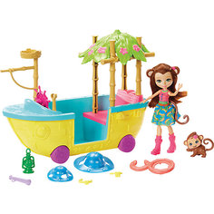 Игровой набор Enchantimals Мерит Мартыша и джунгли-лодка Mattel